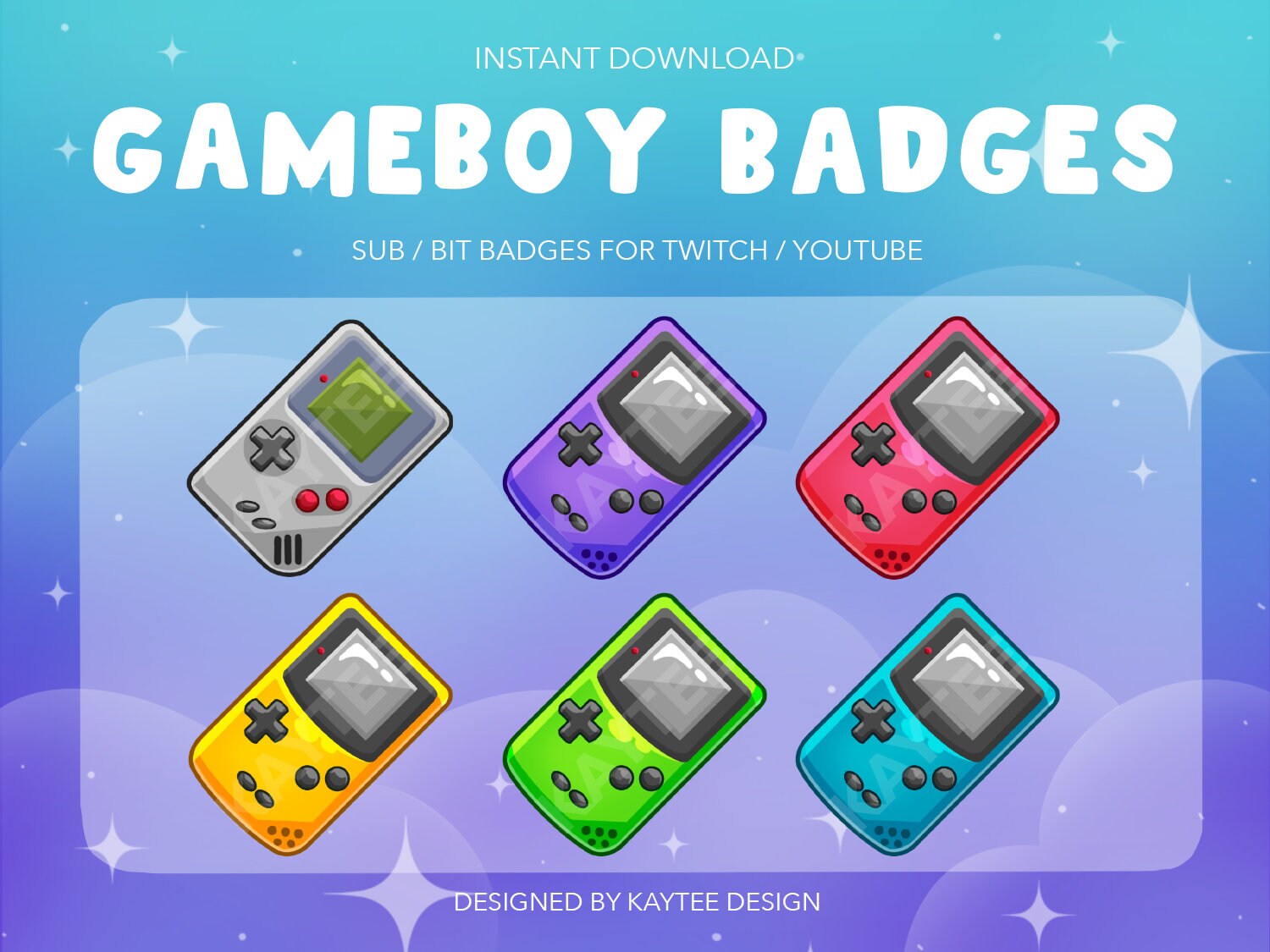 6x Gameboy Sub / Bit Badges for Twitch / Youtube - Etsy