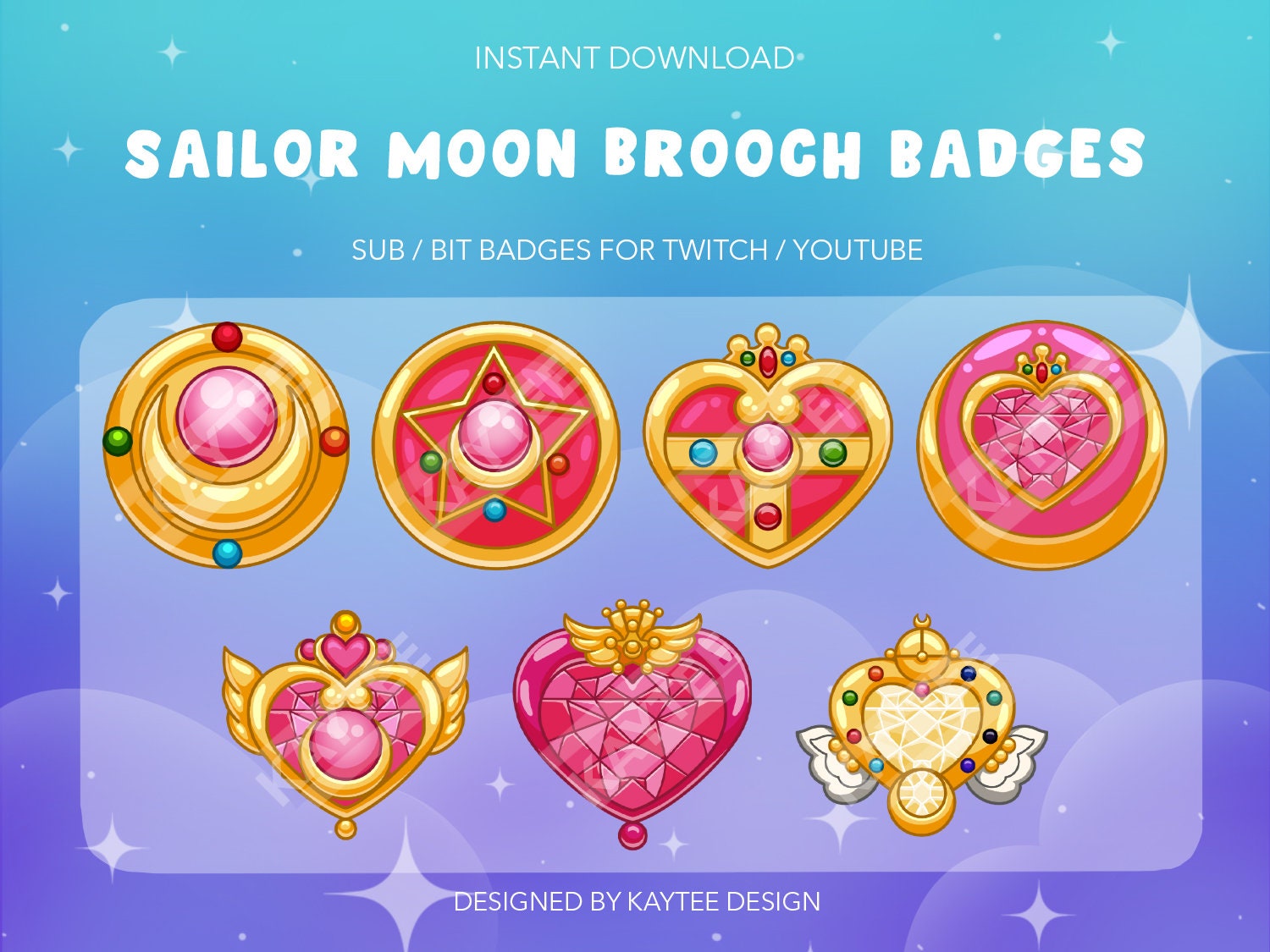 Twitch Subscriber Badges: Sailor Moon