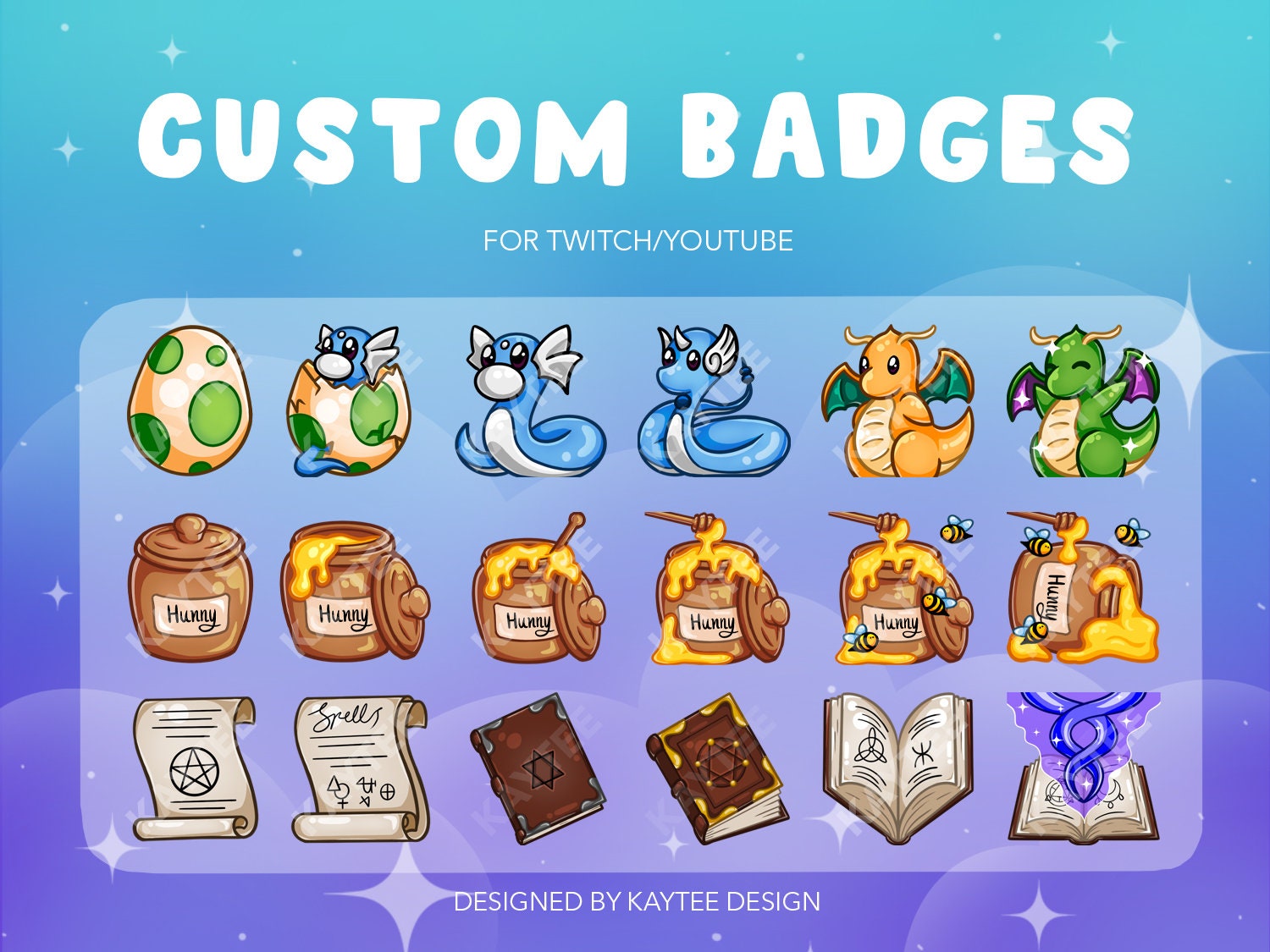 CUSTOM Sub / Bit Badges pour Twitch / YouTube Téléchargement Etsy France