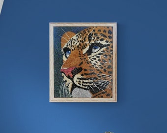 Glasmosaik, auf Bestellung gefertigt, Mosaik Tiger, 100 cm