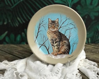 Custom Cat Portrait from Photo on Porcelain Plate | Custom Cat Portrait | Custom Dog Portrait | Cat on Porcelain