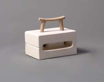 Oriental Mug Handle Plaster Mold: Ceramic Slip Casting Tool