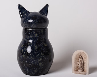 Cat Urn Black Cats| Small Pet Urns | Memorial Ash Keepsake