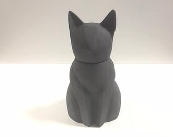 Black Cat Urn, Pet Urns Cats | Hand Crafted Ceramic Affordable Memorial