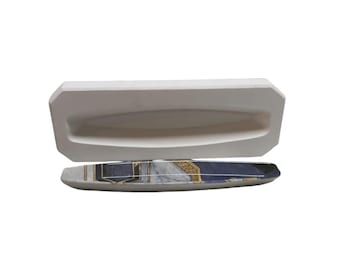 Ceramic Plate Mold, Olive Shape Plaster Casting 12.6 x 2.95 in