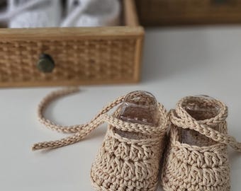 Botines de bebé de ganchillo estilo bailarina, zapatos para recién nacidos, botines de ballet para bebé, zapatos de bebé hechos a mano, accesorio para fotografía de recién nacidos, regalo para bebé