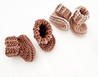 Baby Booties for newborn Photography Props Crochet Knitted Newborn Booties Eco Friendly Baby Booties Baby Shower Gift Baby Announcement