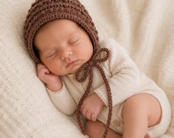 Newborn Baby Bonnet Hat, Newborn photopgraphy prop
