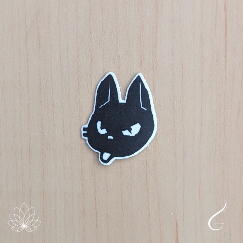 Jiji Vinyl Sticker - Kiki's Delivery Service, Studio Ghibli, Animation, Black Cat, Cartoon, Witch, Craft, Scrapbook, Collage, Altered Art image 1