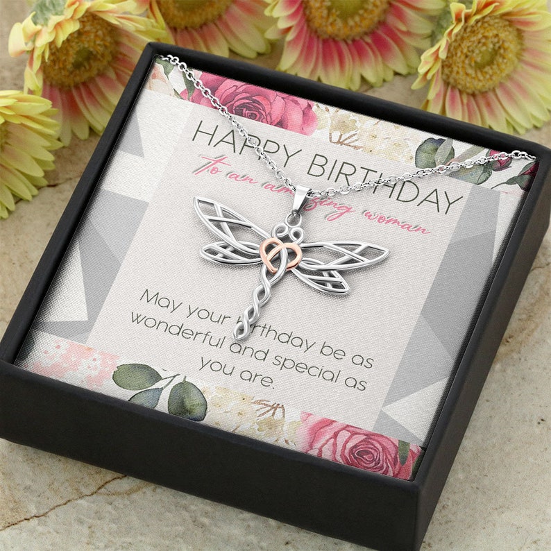 Birthday Necklace Jewelry Gift For Woman BT681 Gift For Woman Necklace \u2013 Dragonfly Dreams Necklace
