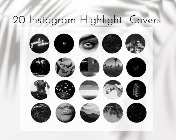 Black Aesthetic Icons Black Highlight Icon Black Instagram Etsy