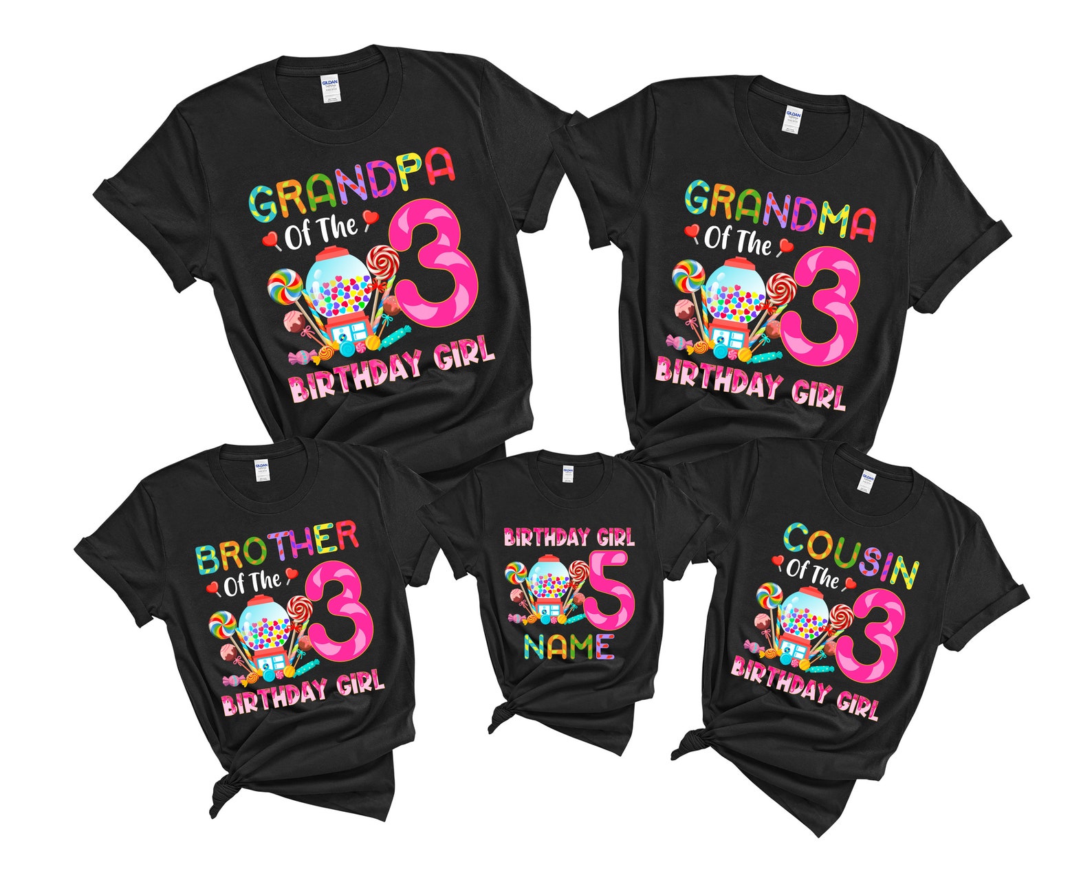 Personalized Candy Birthday Shirts Sugar Treats Birthday Etsy
