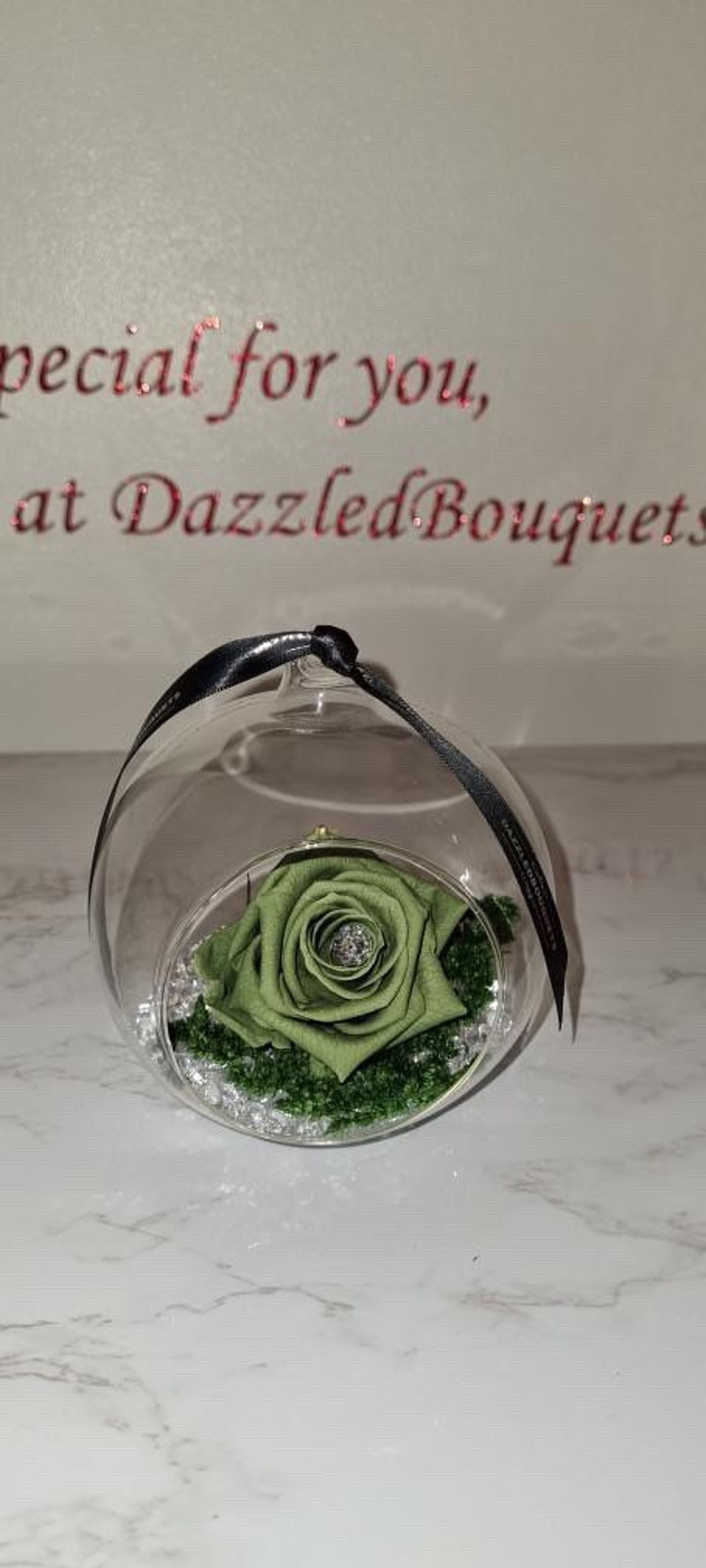 Preserved Rose Globe Etsy