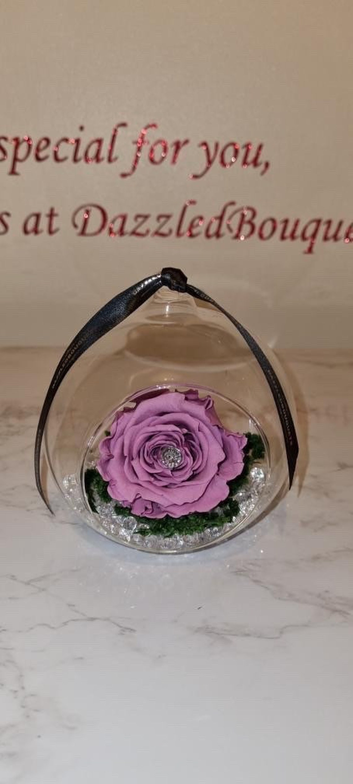 Preserved Rose Globe Etsy