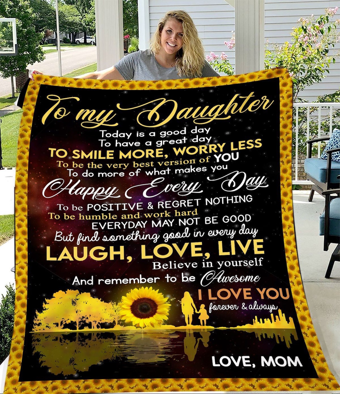 To My Daughter Blanket Daughter blanket Gift From Mom Etsy