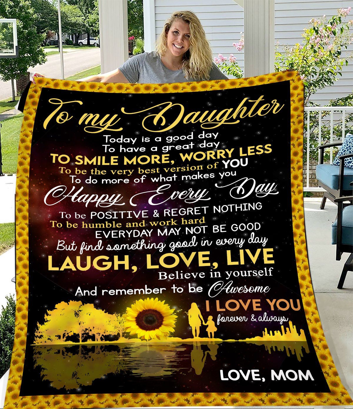 To My Daughter Blanket Daughter blanket Gift From Mom Etsy