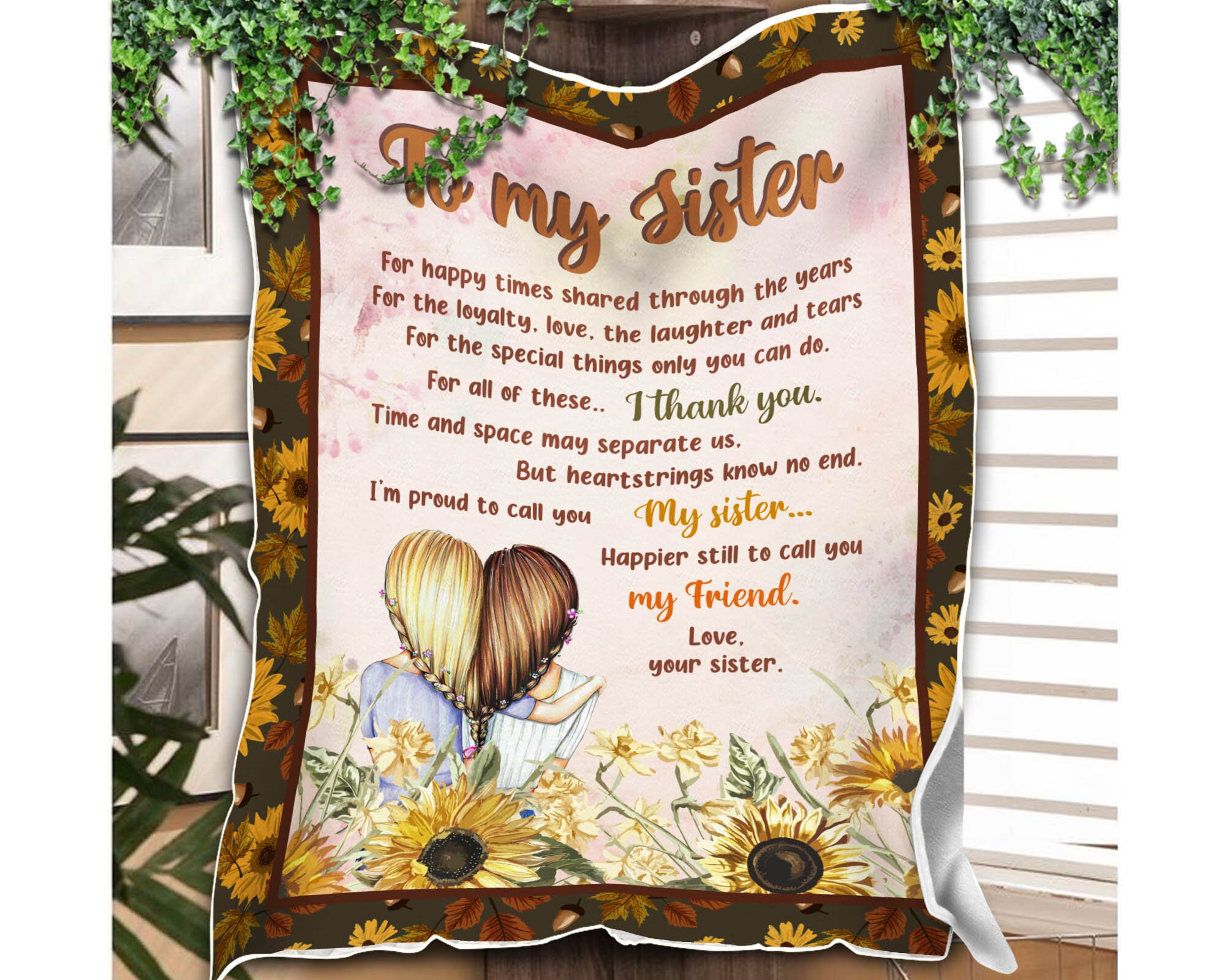 To my bestie blanket sister blanket Best Friend Gifts Etsy