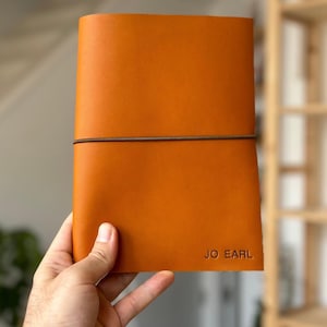 Leder Journal Cover / Buntes echtes Buttero Leder / A4-A5-A6 / Personalisiertes Ledergeschenk