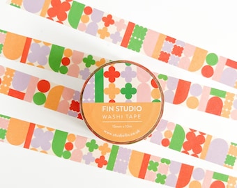 Fin Studio Design Washi Tape -Patterned washi tape / bullet journal washi tape / Bubble