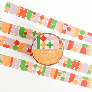 Fin Studio Design Washi Tape -Patterned washi tape / bullet journal washi tape / Bubble