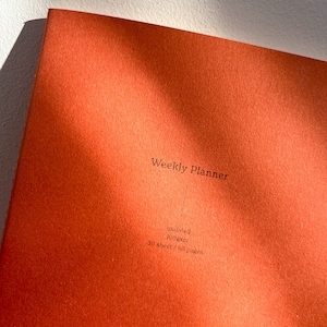 Vita Series Weekly Planner Notebook, Personalise Planner, Journal, Simple Design. Minimalist Design Notebook