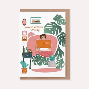 New Home Card, New Home Greetings Card, Cosy Home, New Home Themed Card, New Home Card for Best Friend