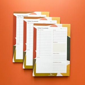 Daily Planner Pad / A5 Today Planner / Undated Daily Planner /  Simplicity