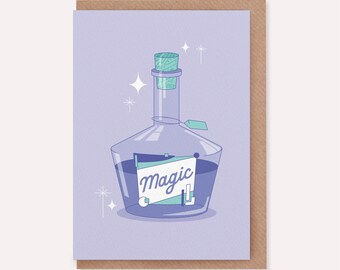 Magic Card, Potion Magic Greetings Card, Sending Magic Card, Potion-Themed Card, Good Luck Card