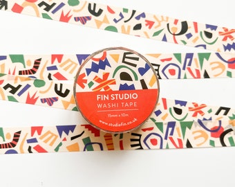 Fin Studio Design Washi Tape - Patterned washi tape / bullet journal washi tape / Miro