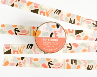 Fin Studio Design Washi Tape - Nastro washi a motivi geometrici / bullet journal washi tape / Aloha