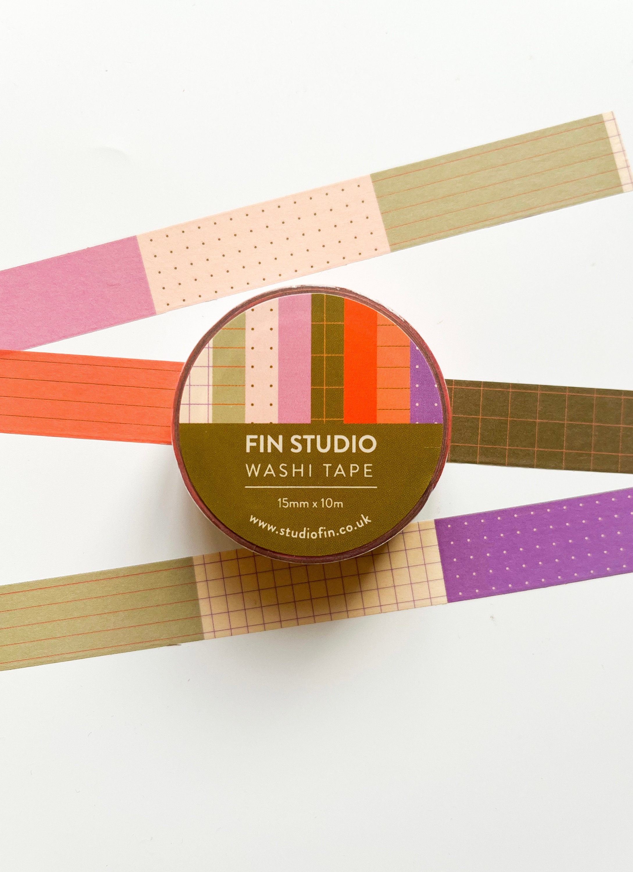 Fin Studio Design Washi Tape - Nastro washi modellato / bullet journal washi tape / Griglie