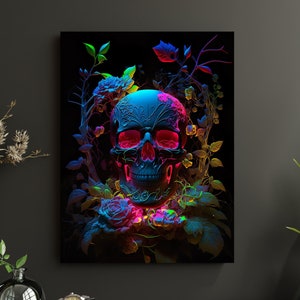 Boho Skull - Glow in the Dark Diamond Painting
