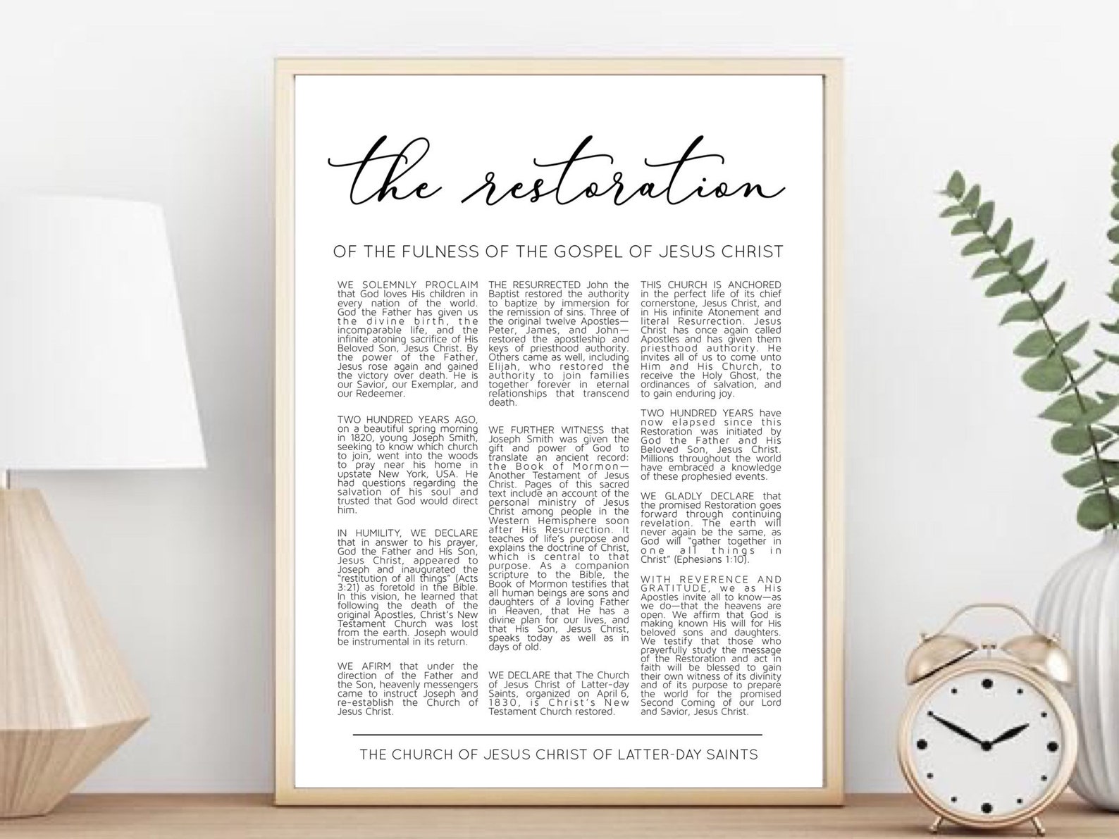 The Restoration Proclamation Digital Download, the Restoration of the ...