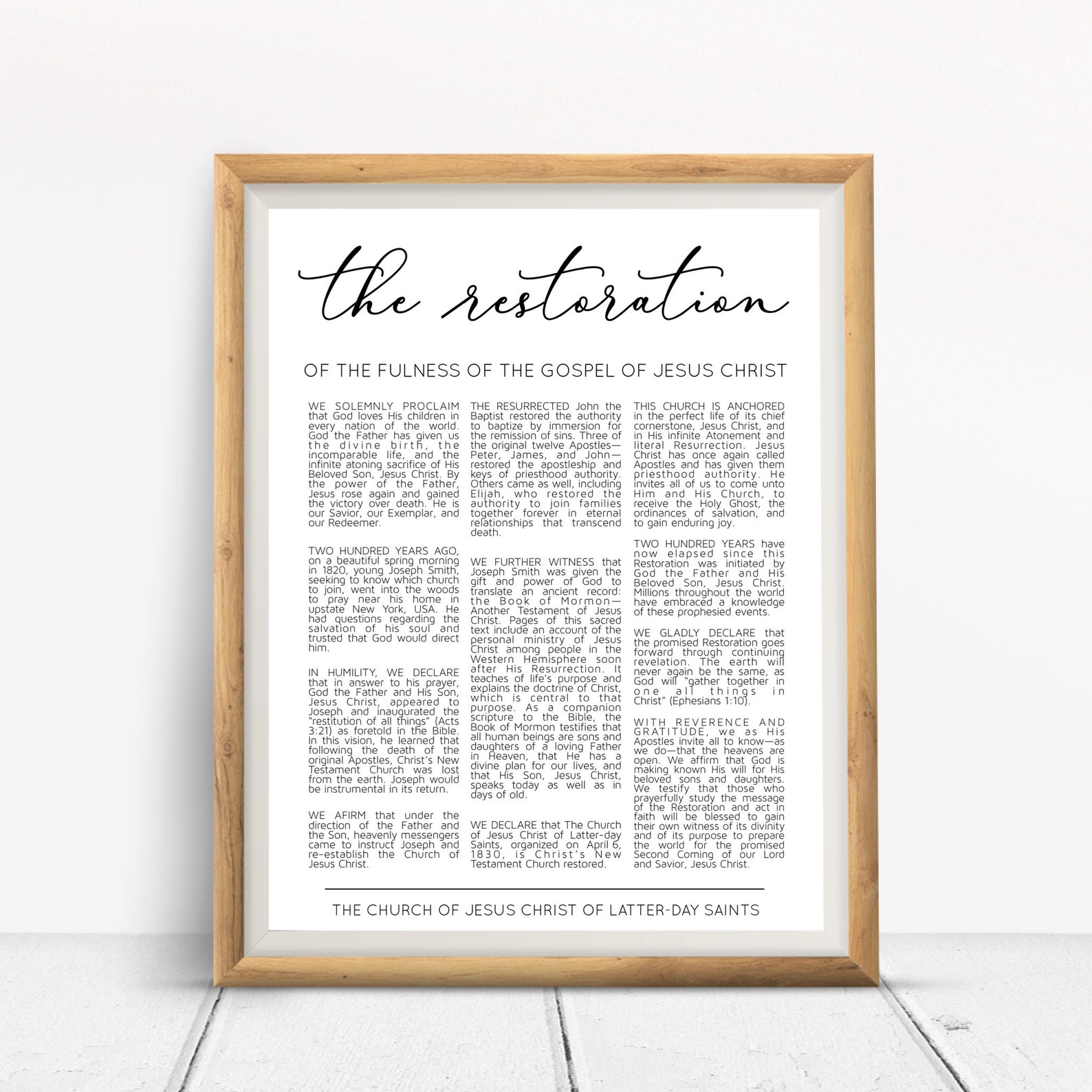 The Restoration Proclamation Digital Download, the Restoration of the ...