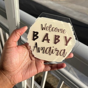 Welcome Table Sign| Acrylic Table Signs| Baby Shower Signs| Custom Signs for Wedding Birthday Party & Gender Revel