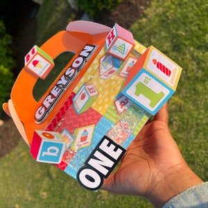 ANY Theme Party Favor Box | ABC 123 Favor Boxes| 3D Gable Box | Party Favor Boxes | Kid Birthday Boxes | 1st Bday Treat Boxes | Party Favors