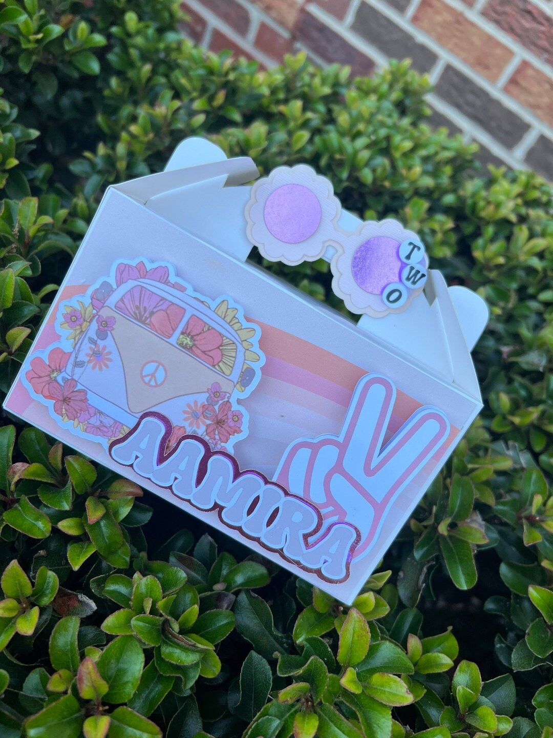 Two Groovy Gable Boxes ANY Theme Party Favors 3D Gable Box Party Favor