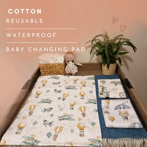 Set of 3 Waterproof change pad travel changing mat, Diaper changing mat, portable changing mat image 3