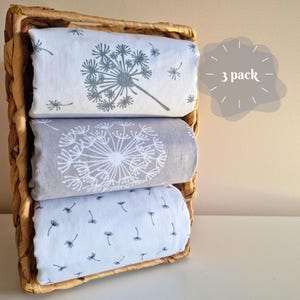 Juego de 3 cambiadores impermeables de muselina de gasa doble, cambiadores de viaje, cambiadores de pañales, cambiadores portátiles