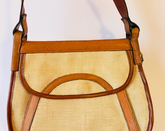 Sac De Voyage Vintage Années 60/70 Cuir Cognac 26x55 Cm - Allemagne