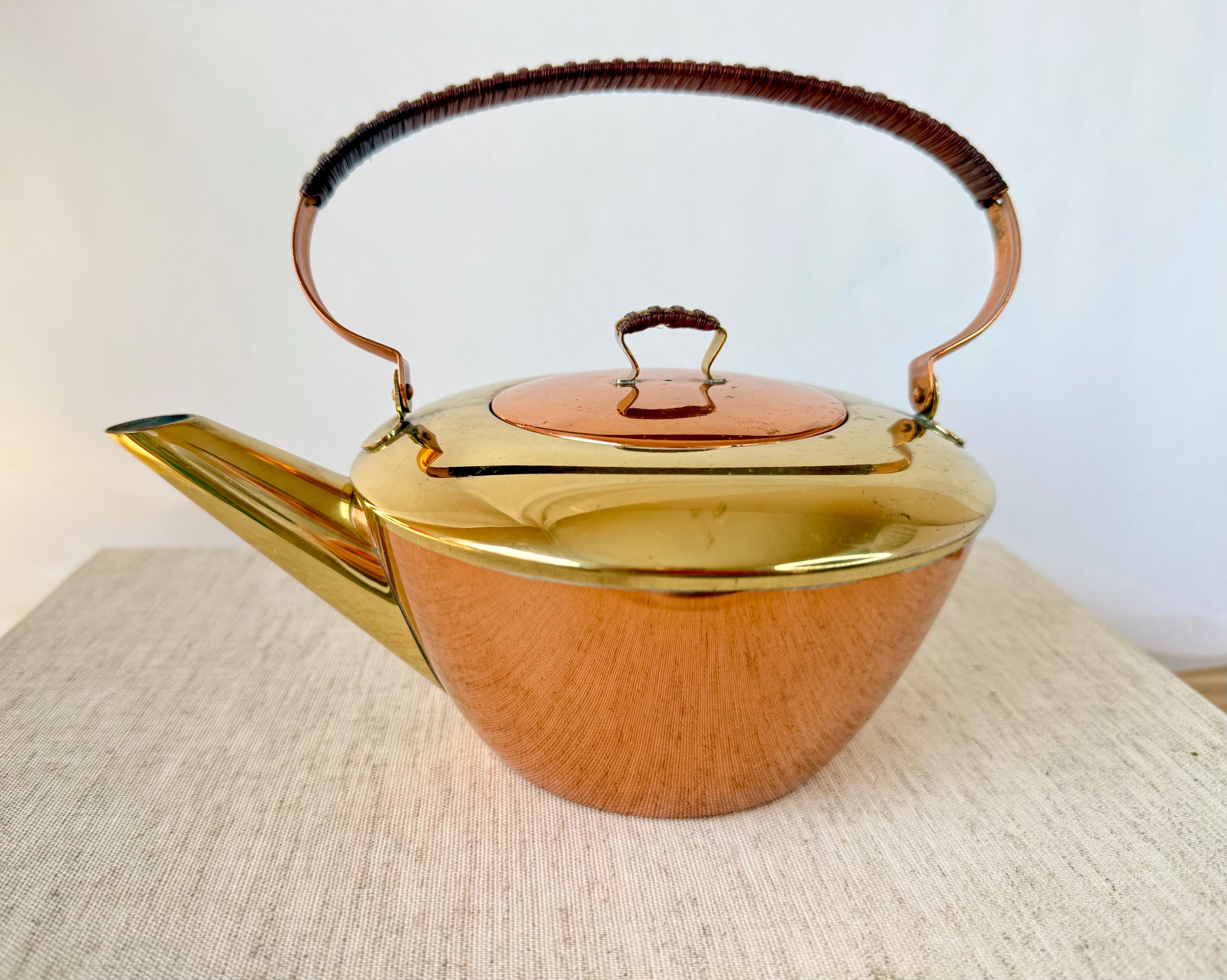 E4 アンティーク ヴィンテージ 真鍮 ブラス 銅 コッパー ティーポット