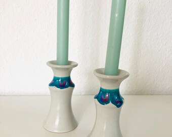 Scandinavian ceramic candlesticks PALM Samsø - set of 2