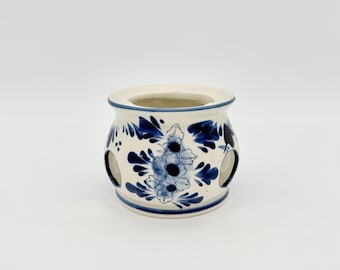 Vintage Delft Tea Warmer Blue White Hand Painted Dutch Pottery Teapot Warmer Delft Deco Holland Farmhouse Tea Decor