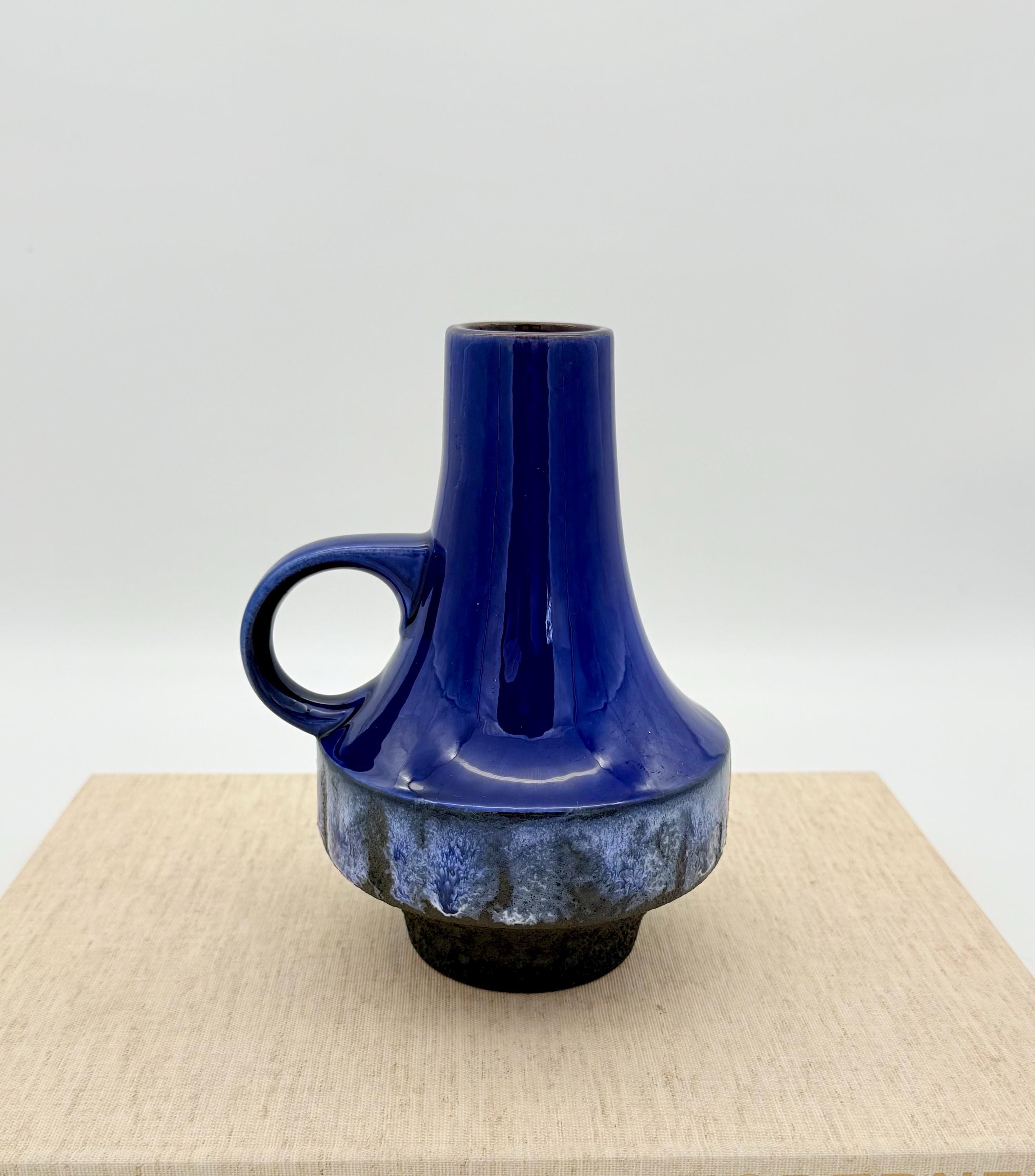 ブルー FAT LAVA ヴィンテージ花瓶 Carstens Tönnieshof W. ドイツ製