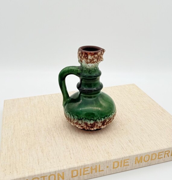 Buy Small Green Vintage FAT LAVA Vase by Jopeko Made in Western