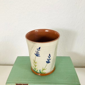 Vintage Planter with Lavender Decor – Unique, Handmade, Signed | Lavender Planter | French Country Decor | Shabby Chic Pot