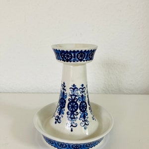 Vintage Blue and White Candle Holder by Arabia Finland – Scandinavian Design by Raija Uosikkinen (Model Ali No. 29) | Nordic style decor