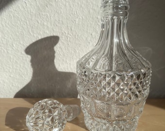 Böhmisches Kristallglas - Mid Century Likör / Whiskey / Sherry Flasche