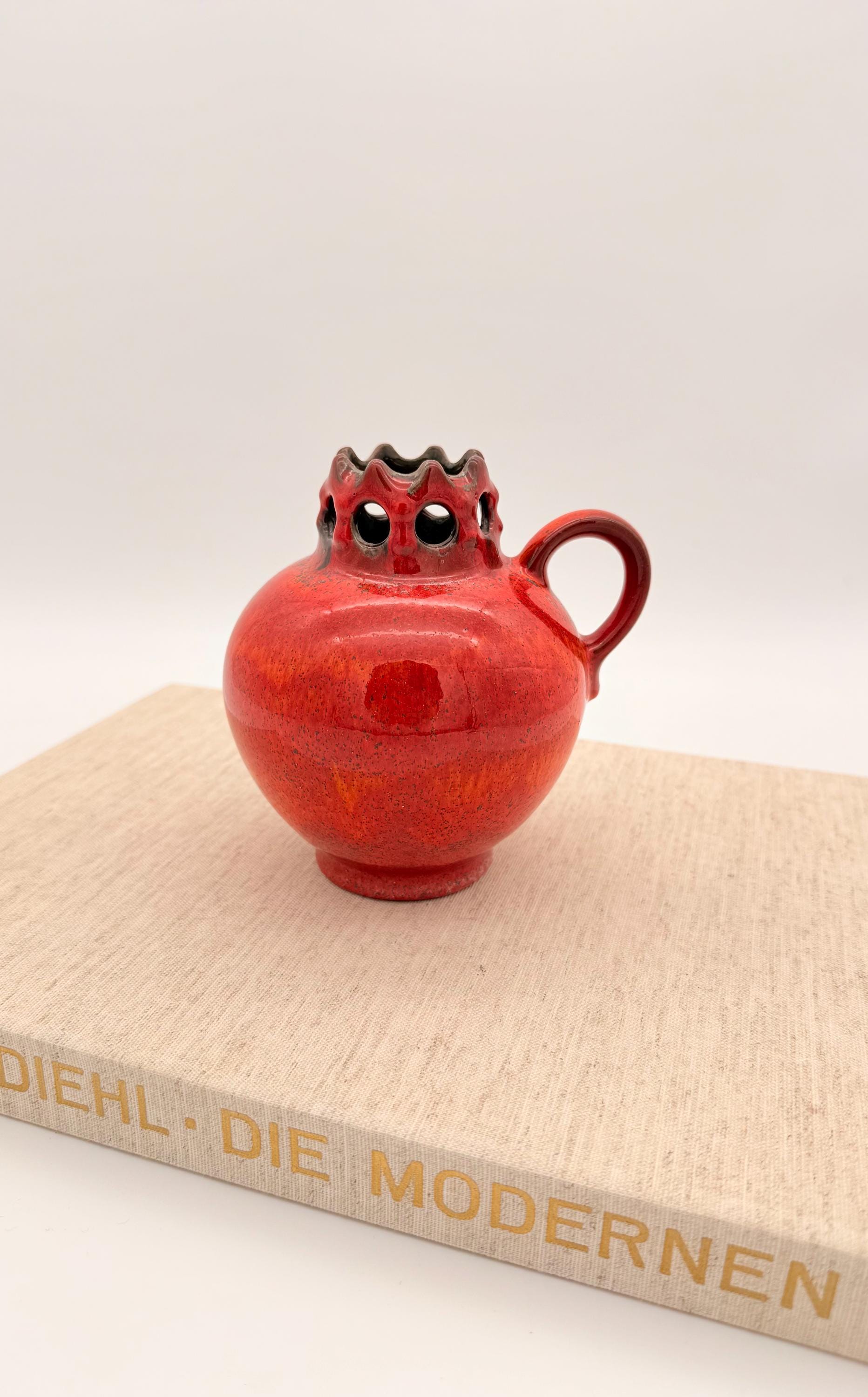 ロイヤルシリーズのレッドセラマーノヴィンテージ花瓶、ミッド