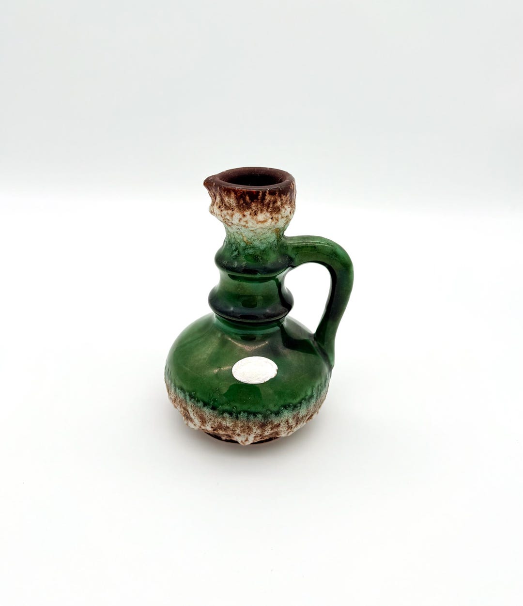 Buy Small Green Vintage FAT LAVA Vase by Jopeko Made in Western